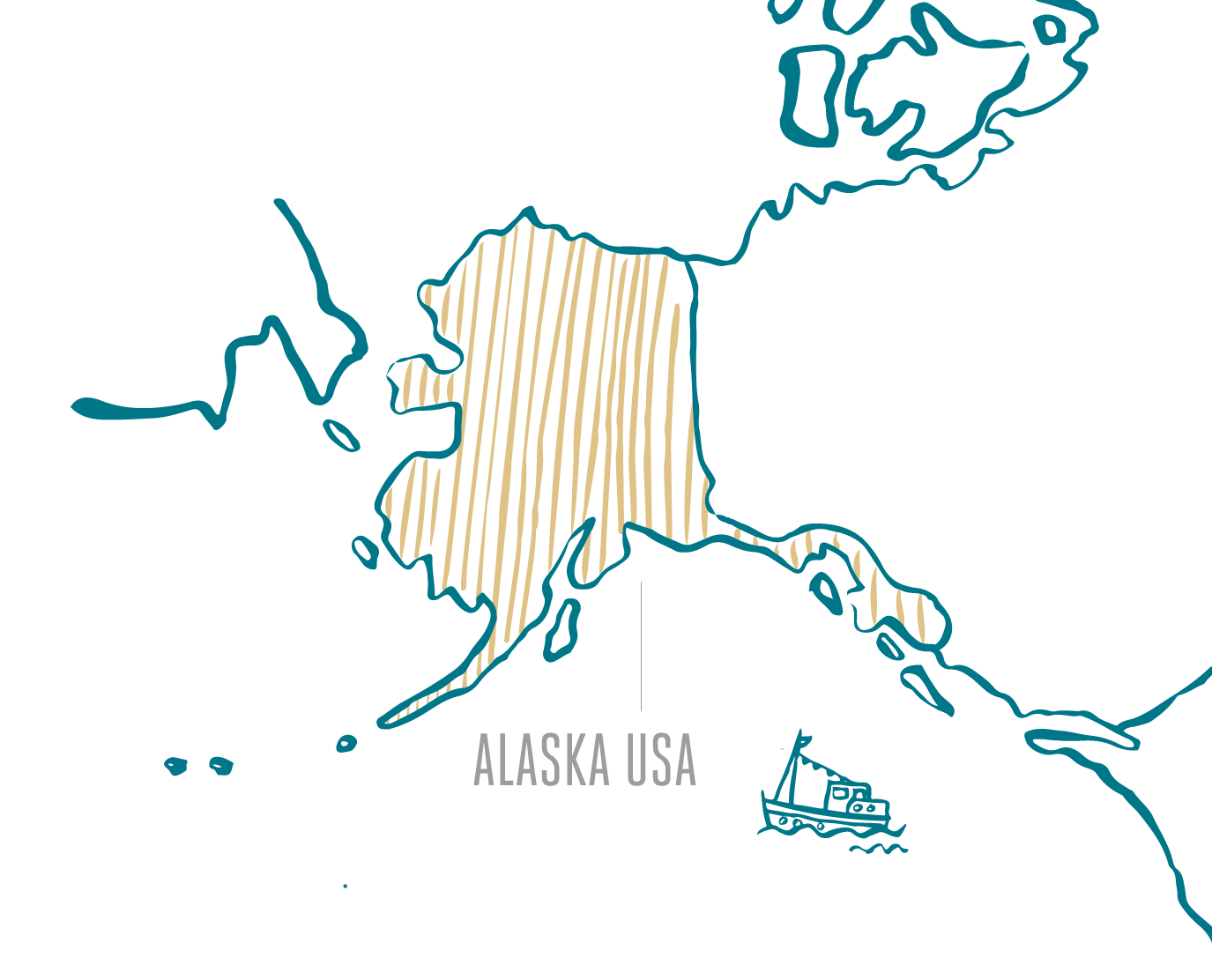 Alaska Zonder Yukon Aangepast En Geroteerd